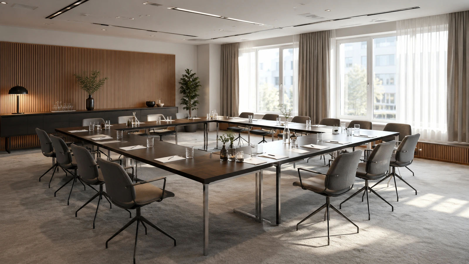 Konferenslokal med flexibel möblering